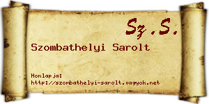 Szombathelyi Sarolt névjegykártya